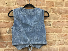 Denim Tie Front Vest