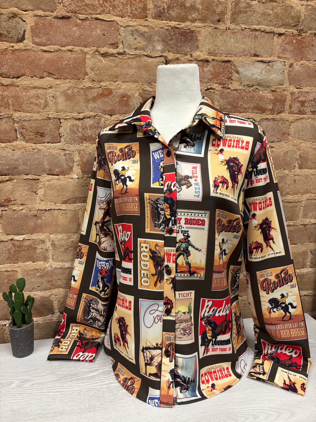 Cowboy Rodeo Print Shacket