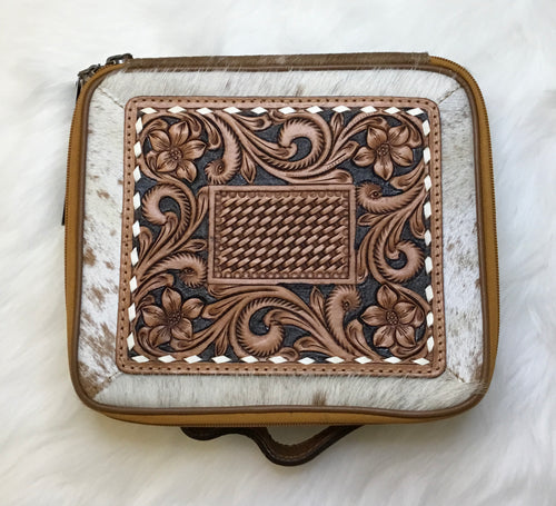 Genuine Leather Cowhide Jewelry Case