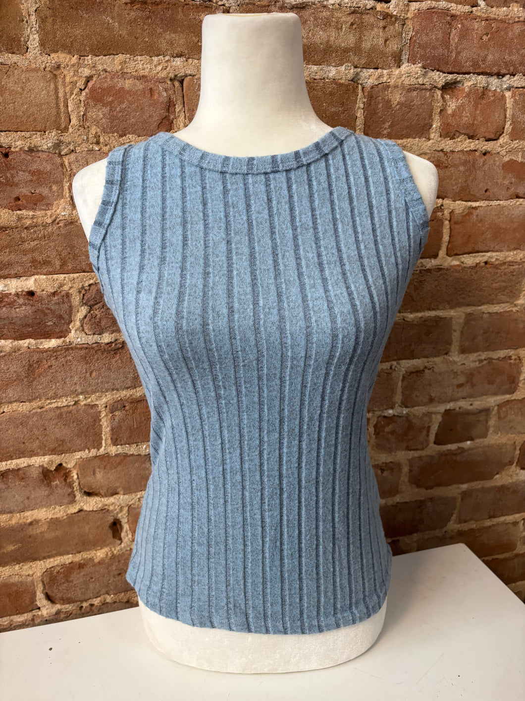 Mineral Washed Ribbed Tank Top