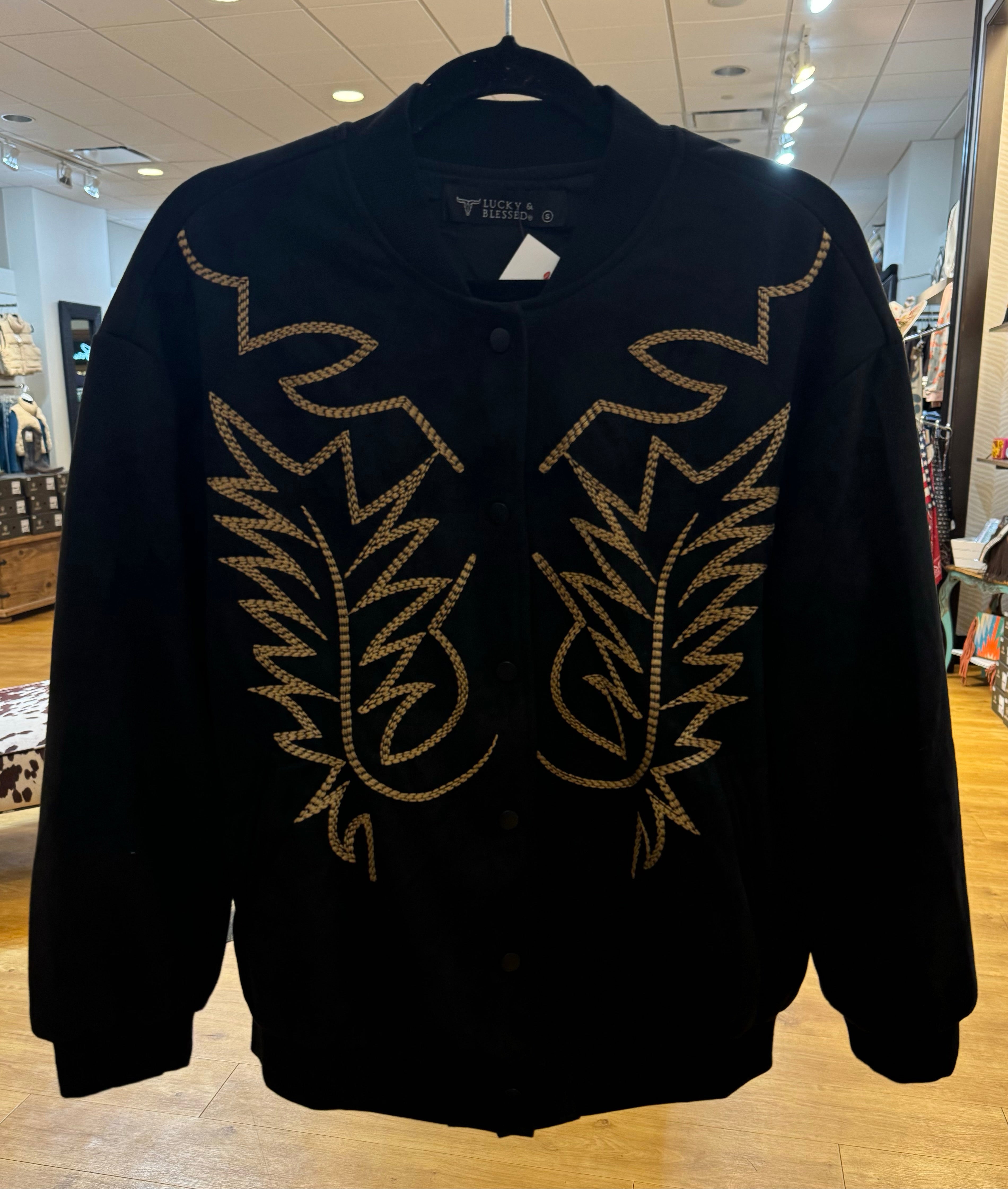 【oan】Glossy Stitch Jacket The Boot Stitch Jacket – Giddy Up And Go Boutique