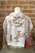 Printed French Terry Hoodie Vest