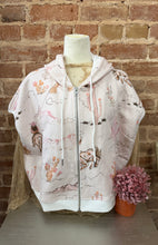 Printed French Terry Hoodie Vest