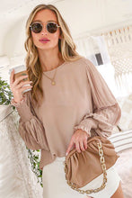 Taupe Pleated Long Sleeve