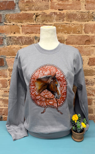 Fallen For Fall Horse Crewneck