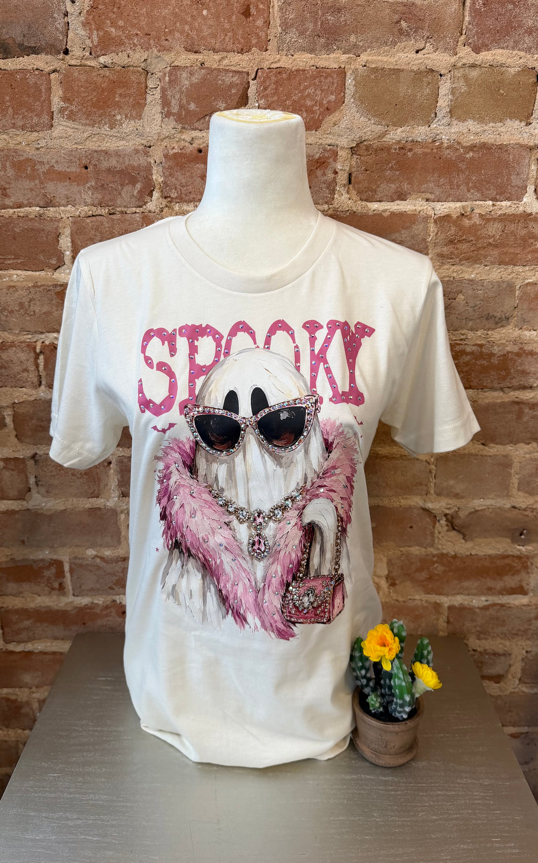 Spooky Ghost Rhinestone Tee