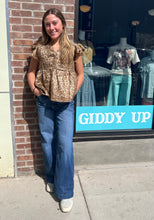 Cheetah Print Baby Doll Top