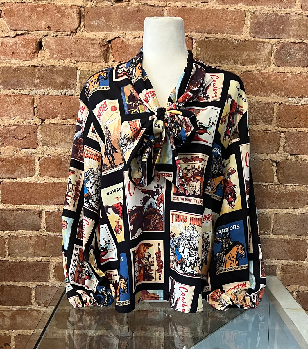 Cowboy Stamp Blouse