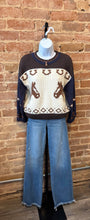 Western Colorblock Knit Sweater