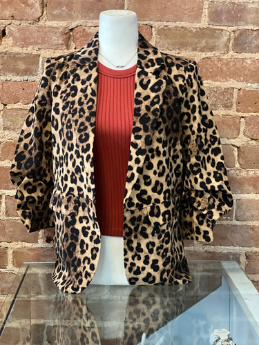 Leopard Print Blazer