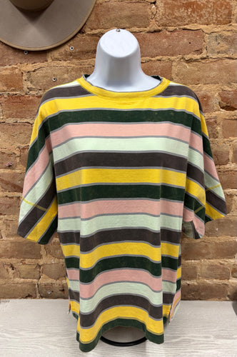 Mineral Washed Stripe Knit Top