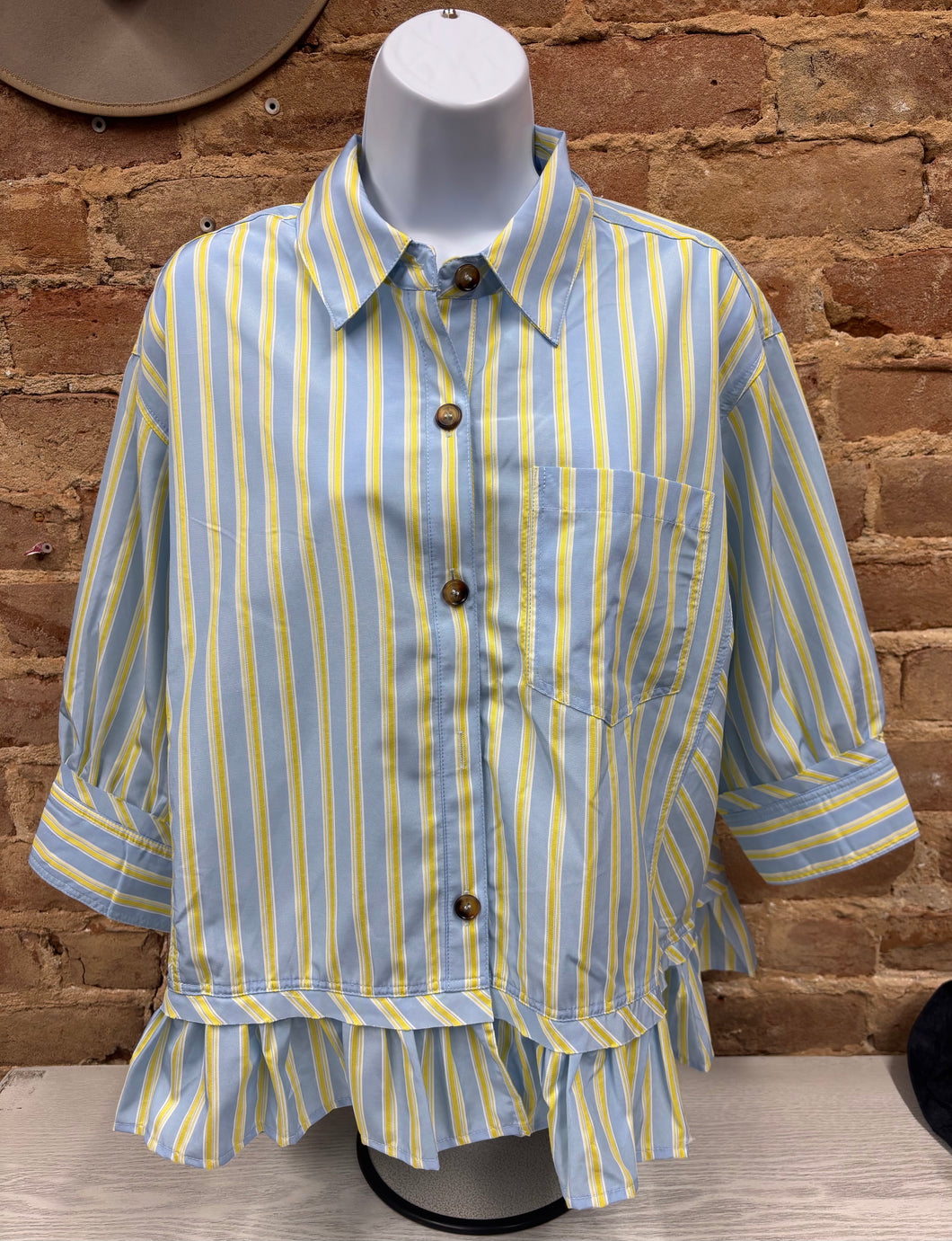 Striped Button Down Top
