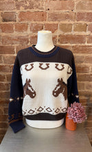 Western Colorblock Knit Sweater