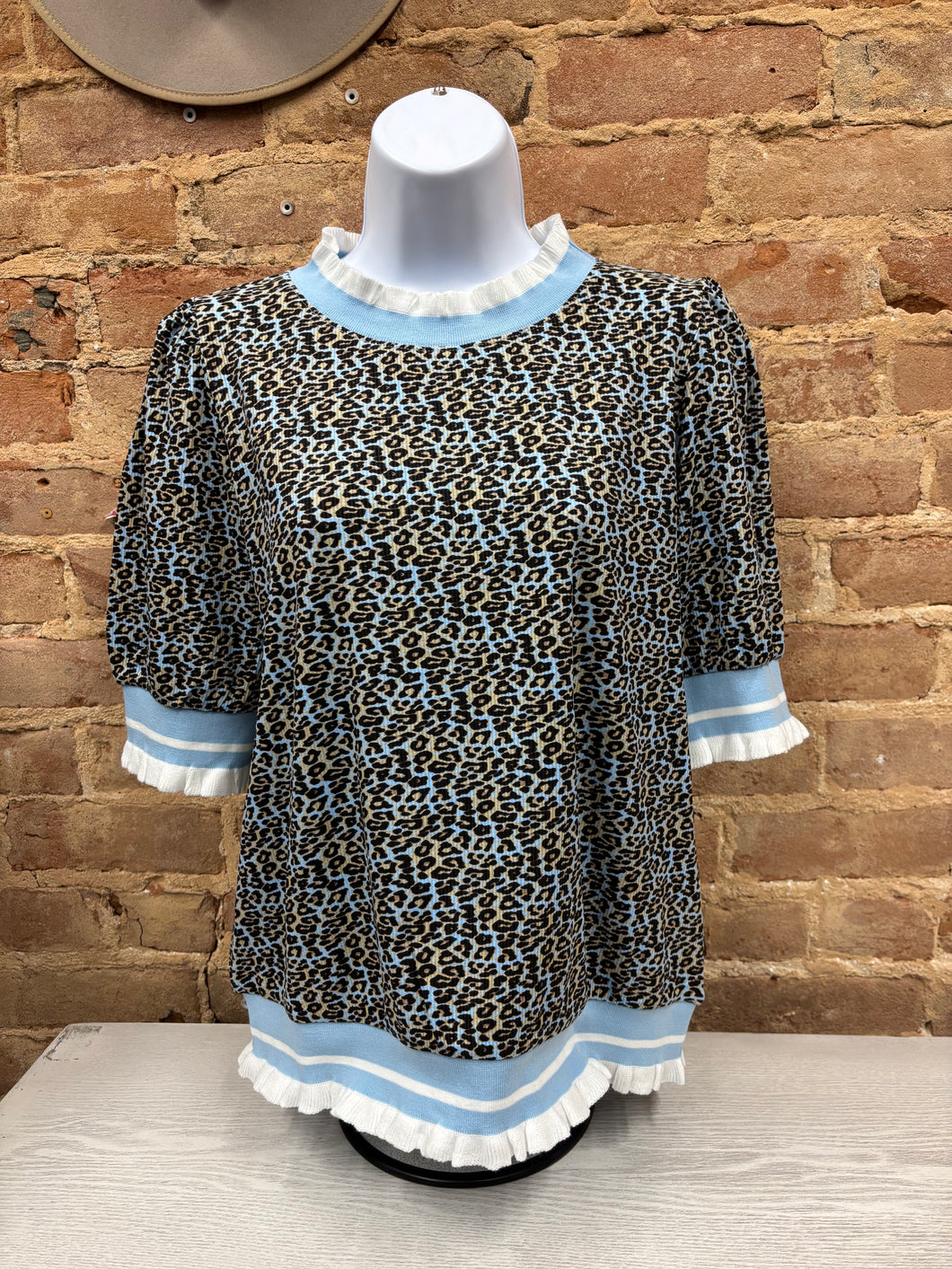 Leopard Print Knit Top