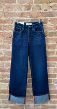 Wide Leg Cuffed Denim
