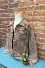 Embroidered Mocha Denim Jacket