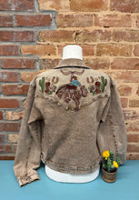 Embroidered Mocha Denim Jacket